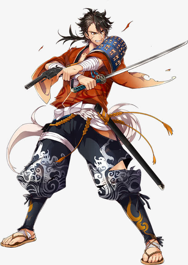 动漫红衣武士免抠