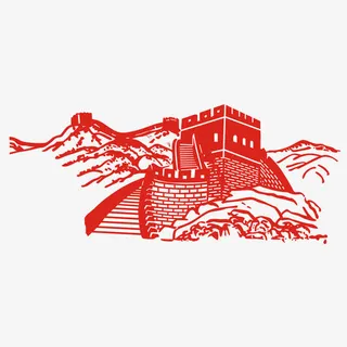 万里长城剪影图片免抠