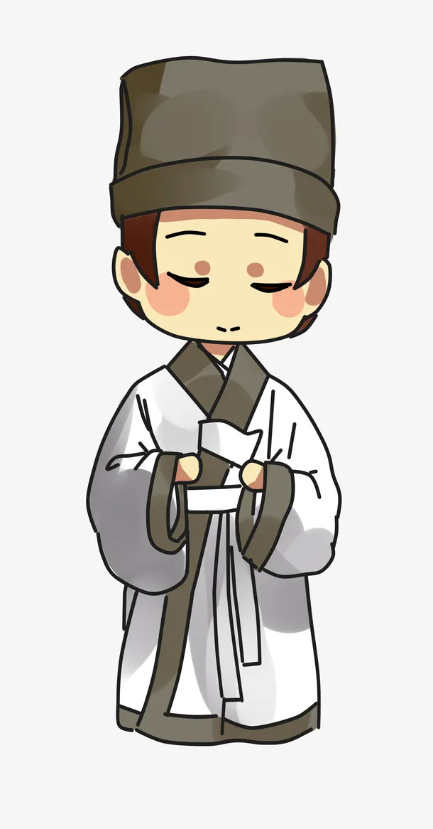 复古风古风汉服男性角色免抠
