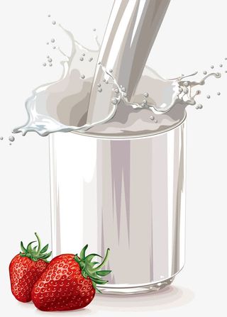 牛奶草莓免抠