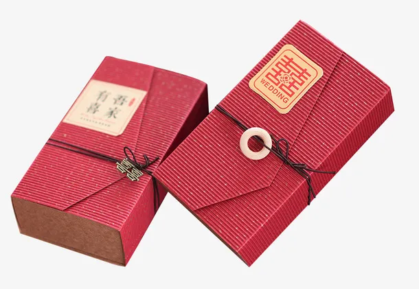 中国风个性精致喜糖包装盒免抠