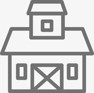 简笔画粮仓楼图标免抠