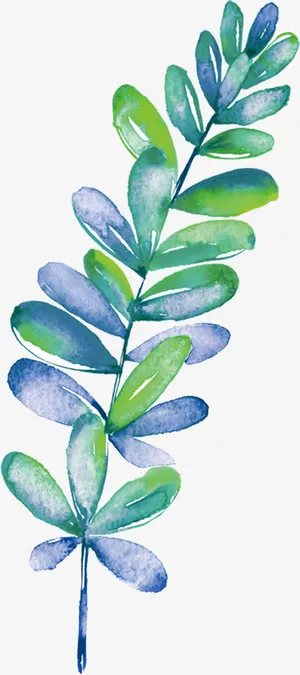 夏日手绘涂鸦海报绿叶图免抠