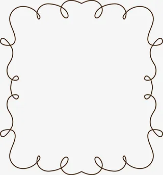 黑色细线组成的边框免抠