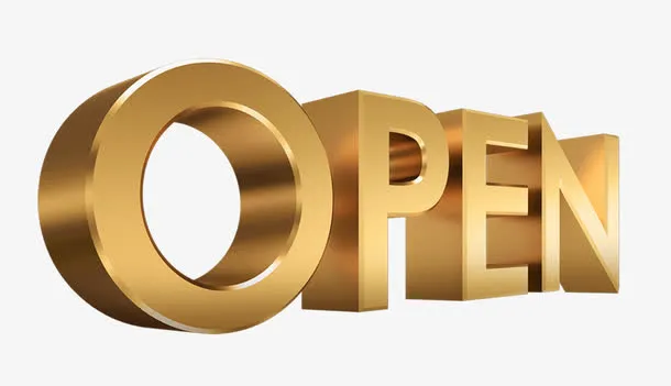 open开业大吉字体设计免抠