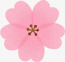 爱心花瓣红色组合卡通花朵免抠