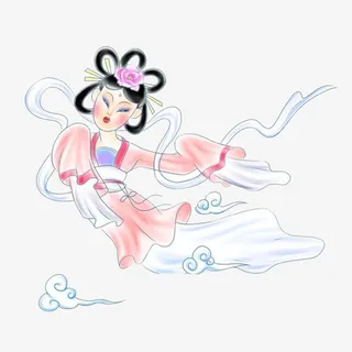 古装女子云中起舞免抠