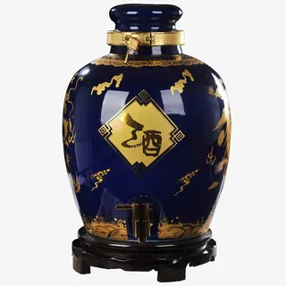 大气蓝泡酒瓶免扣免抠