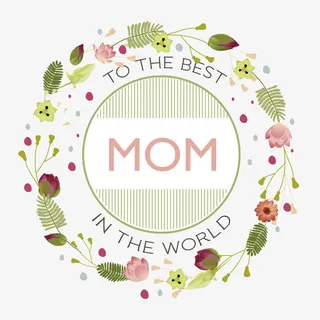 圆形与花朵MOMO图片免抠