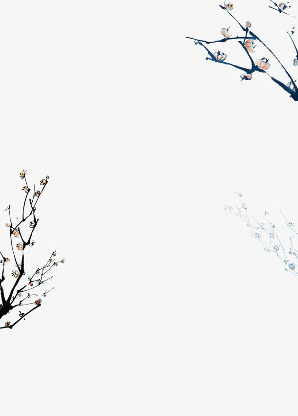 国画梅花免抠