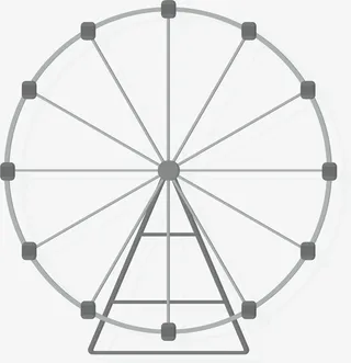 简约摩天轮图案免抠