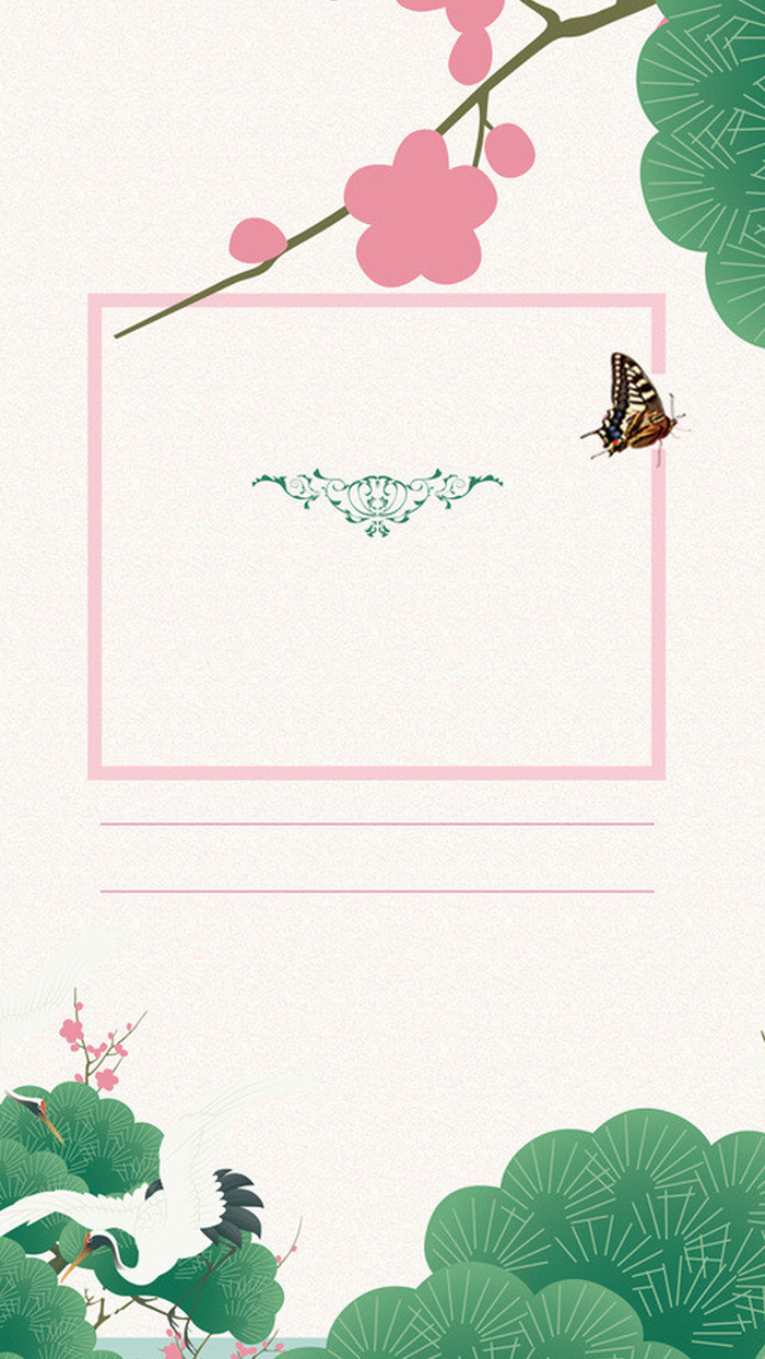 简约小清新24节气春分手机端H5背景素材高清