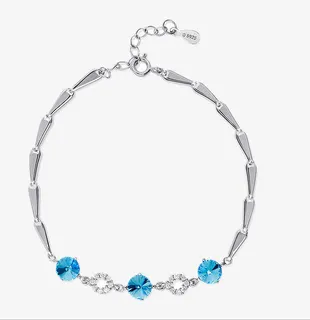 TH唐后S925银手链水晶免抠