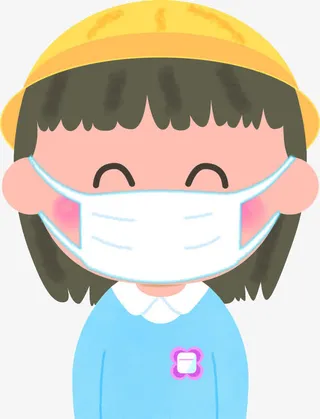 戴口罩的男孩免抠