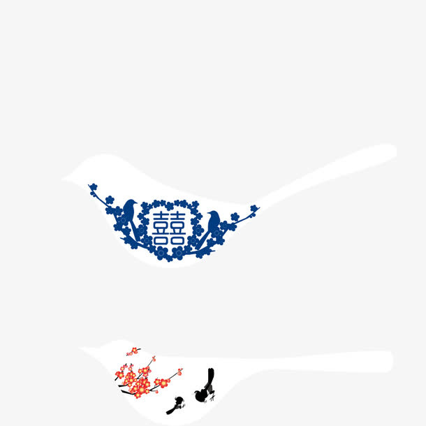 喜鹊图免抠