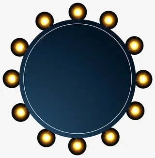 发光彩灯标题框免抠