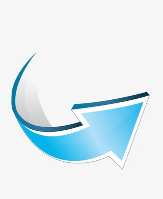 矢量蓝色立体循环箭头PNG图片免抠