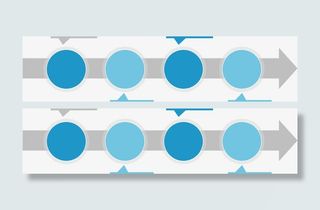 圆形箭头步骤流程ppt图表免抠