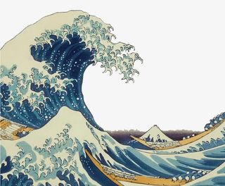 和风海浪底纹素材免抠