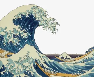 和风海浪底纹素材免抠