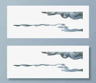 紫色飘带 紫色云纹免抠漂浮彩带元素