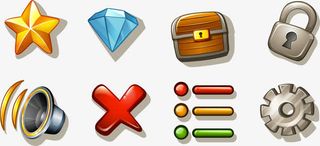 矢量手绘卡通游戏图案免抠