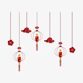 国风灯笼吊坠免抠