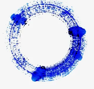 蓝色白圆圈免抠