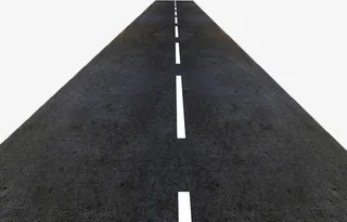 黑色沥青公路免抠