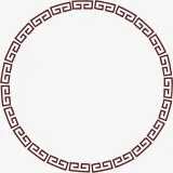 古典圆形边框免抠