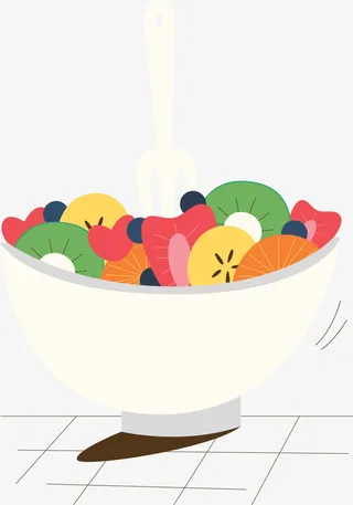 夏季水果美味水果捞免抠