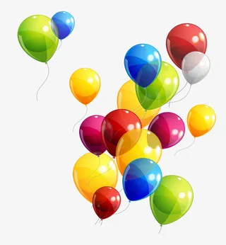 彩色气球免抠