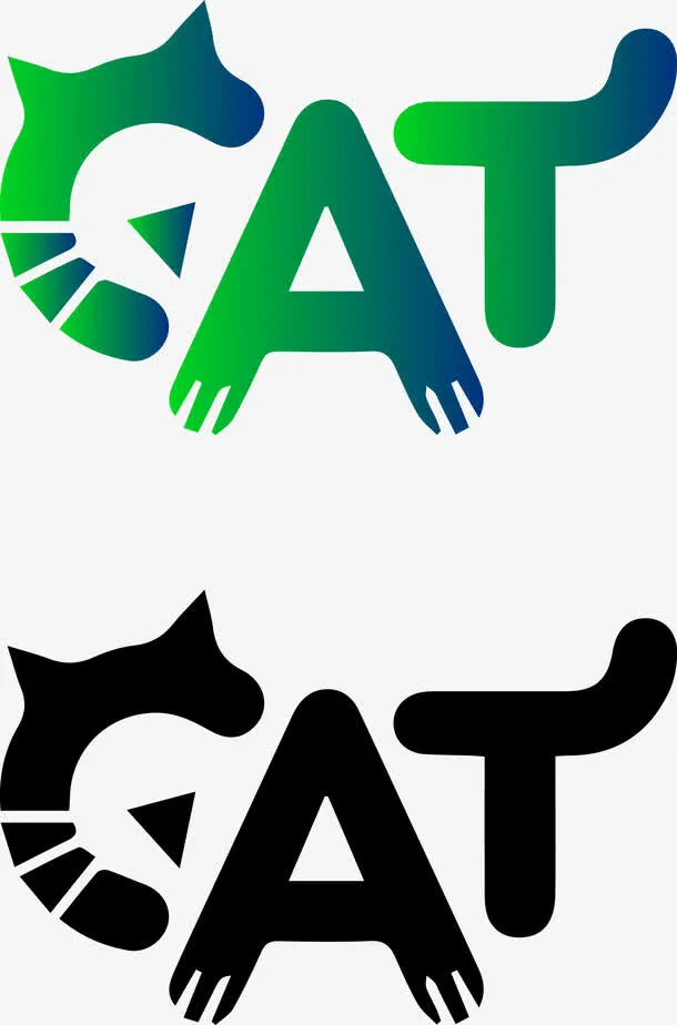 可爱猫咪logo免抠