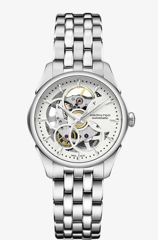 汉米尔顿腕表银色镂空手表女表免抠