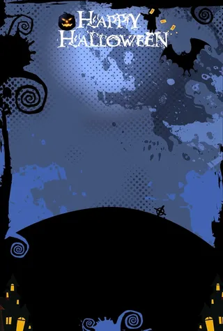 卡通万圣节古堡女巫高清