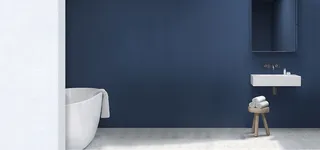 蓝色浴室浴缸高清