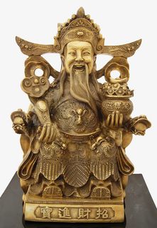 文财神铜像免抠