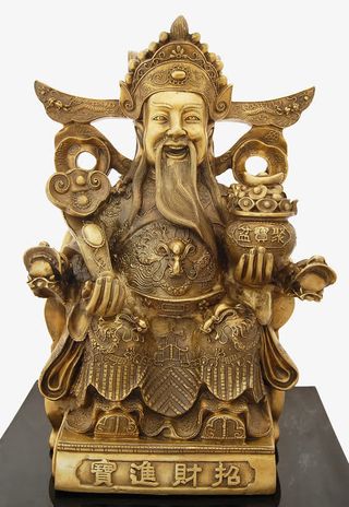 文财神铜像免抠