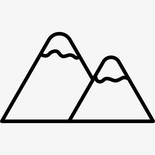 积雪的山脉图标免抠