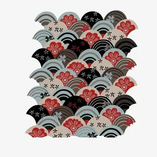 日风鱼鳞底纹免抠