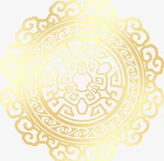 金色中国风月饼礼盒免抠