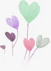 手绘心形淘宝情人节促销免抠
