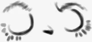 手绘黑色水墨花纹纹理免抠