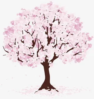 唯美樱花树免抠