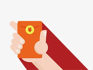 双十一促销手持红包png素材免抠