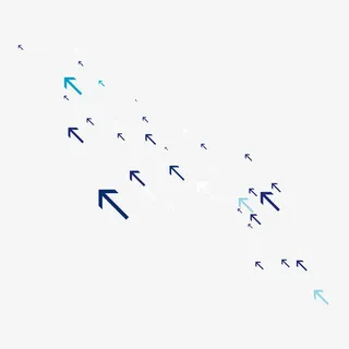 蓝色渐变箭头符号漂浮素材免抠