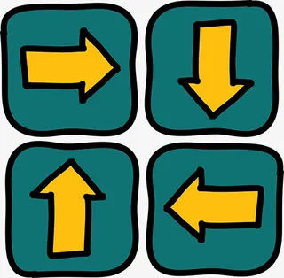 四个箭头免抠
