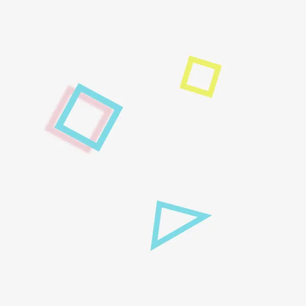 漂浮几何体免抠