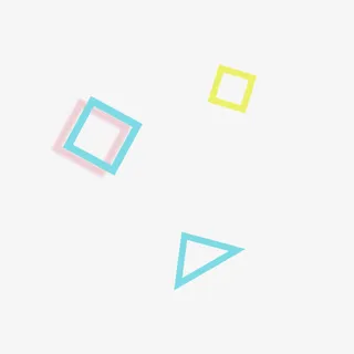 漂浮几何体免抠