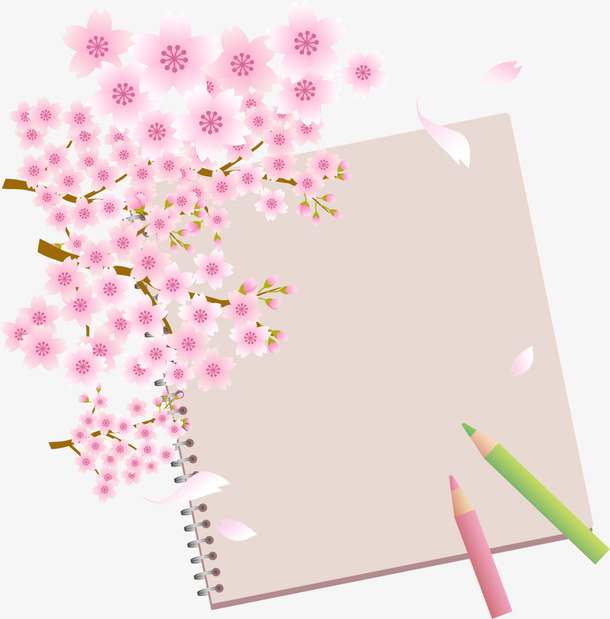 春暖花开春天写生免抠